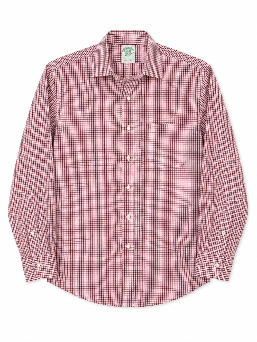 Brooks Brothers‎ Red Check Dress Shirt Men's 15.5 32 Classic Fit Button Down